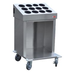 Steril-Sil - CRT24-12-RP-BLACK - Tray and Silverware Cart image