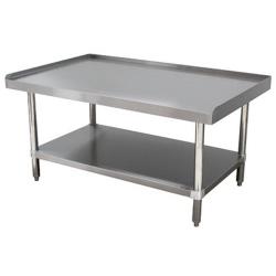 Advance Tabco - ES-LS-303-X - 36 in x 30 in Stainless Steel Equipment Stand w/ S/S Undershelf and 1 in Splashes image