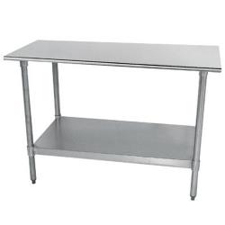 Advance Tabco - TT-244-X - 48 in x 24 in Stainless Steel Work Table w/ Galvanized Undershelf image