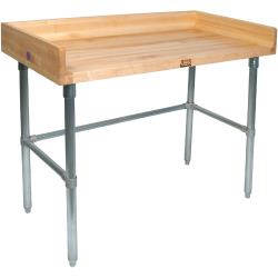 John Boos - DNB09 - 72" x 30" Wood Top Riser Work Table w/Open Base image