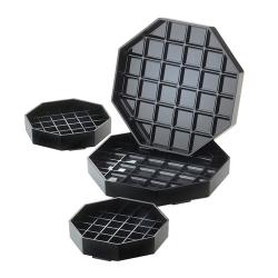 Cal-Mil - 308-4-13 - 4 in x 4 in Black Octagon Drip Tray image