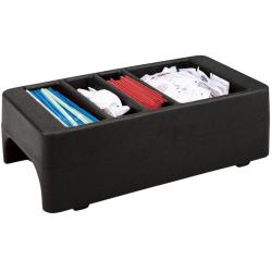 Cambro - LCDCH110 - 16 in x 9 in Black Camtainer® Condiment Holder image