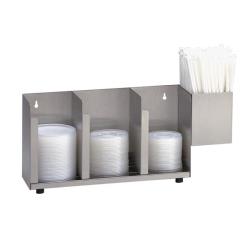 Dispense-Rite - CTLD-15A - S/S Cup And Lid Organizer With SH-1 Straw Attachment image