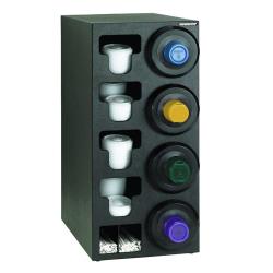 Dispense-Rite - SLR-C-4RBT - Black Polystyrene Countertop Cup Dispensing Cabinet image