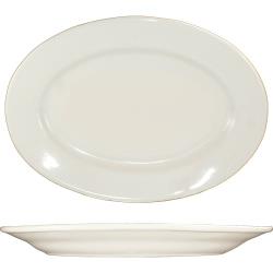 ITI - RO-14 - 12 1/2 in x 9 Roma™ American White Platter With Rolled Edging image