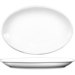 ITI - DO-12 - 10 1/4 in x 8 in Dover™ Porcelain Coupe Platter image