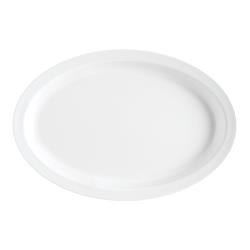 GET Enterprises - OP-612-W - Supermel I White 11 3/4 in Oval Platter image