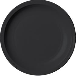Cambro - 10CWNR110 - 10 in Camwear® Black Narrow Rim Plate image