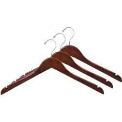 International Innovations - 20125 - 17 in Walnut Wood Top Hanger with Notches image