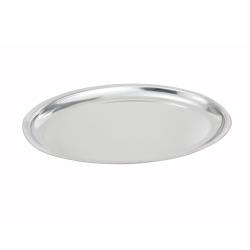Winco - SIZ-11 - 11" Stainless Steel Oval Platter image