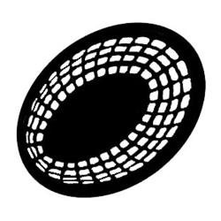 GET Enterprises - OB-734-BK - 7 3/4" Black Oval Basket image