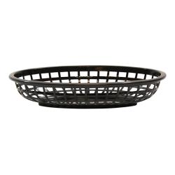 Tablecraft - 1074BK - Oval Black Plastic Baskets image