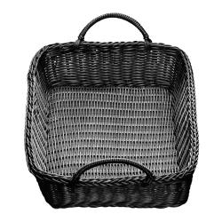Tablecraft - M2493H - 19 in x 14 in Ridal Black Woven Basket image