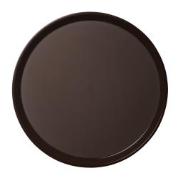 Cambro - PT1100167 - 11 in Round Brown Polytread® Serving Tray image