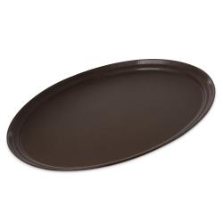 Carlisle - 2700GR2076 - 27 1/16 in x 22 1/3 in Oval Brown Griptite™ 2 Serving Tray image