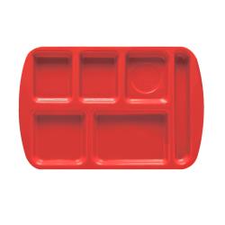 GET Enterprises - TR-151-R - 14 3/4 in x 9 1/2 in  Red Cafeteria Tray image