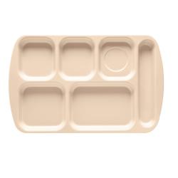 GET Enterprises - TR-151-T - 14 3/4 in x 9 1/2 in  Tan Cafeteria Tray image