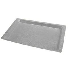 Winco - AST-1S - 20 3/4 in x 12 3/4 in Silver Display Platter image