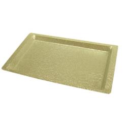 Winco - AST-2G - 20 3/4 in x 12 3/4 in Gold Display Platter image