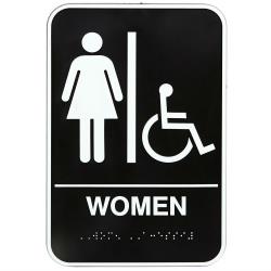 Vollrath - 5630 - 6 in x 9 in Women's Restroom Sign image