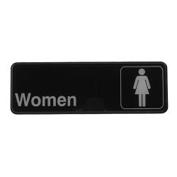 Winco - SGN-312 - 3 in x 9 in Women's Restroom Sign image