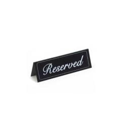 Cal-Mil - 283 - Large Black Vinyl Two-Sided Reserved Message Tent image