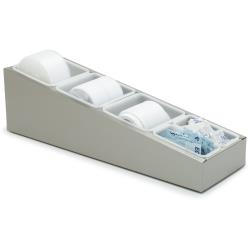 Carlisle - 38800GLC - 5 Compartment Stainless Steel Lid Organizer image