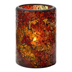 Hollowick - 43017RG - Crackle Tall Red & Gold Votive Lamp image