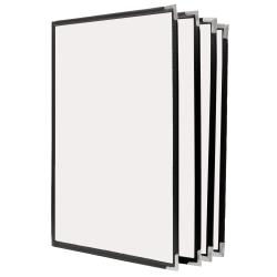 KNG - 3968BLKSLV - 8 1/2 in x 11 in 4 Page Black and Silver Menu Cover image