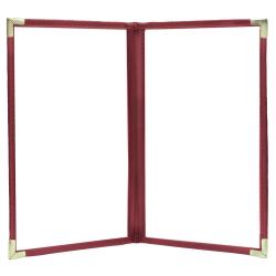 KNG - 3971BRGGLD - 8 1/2 in x 14 in Double Burgandy and Gold Menu Cover image
