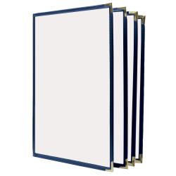 KNG - 3973BLUGLD - 8 1/2 in x 14 in 4 Page Blue and Gold Menu Cover image