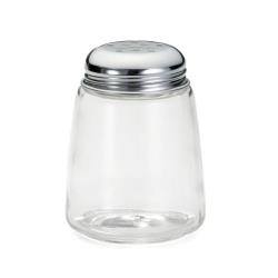 Tablecraft - 261 - 8 oz Glass Cheese Shaker with Chrome Lid image