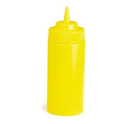 Tablecraft - 11663M - 16 oz Yellow Wide Mouth Squeeze Bottle image