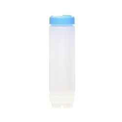 Tablecraft - 24SVLBLEC - 24 oz Invertatop™ Squeeze Bottle w/ Light Blue Cap image
