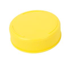 Tablecraft - 63FCAPY - 63 mm Yellow Invertatop™ Squeeze Bottle Cap image