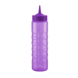Vollrath - 4924C-54 - 24 Oz Purple Translucent Wide Mouth Squeeze Bottle image