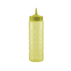 Vollrath - 4924CJ-08 - 24 Oz Yellow Translucent Wide Mouth Squeeze Bottle Only image