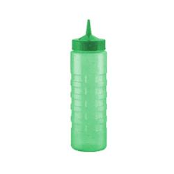 Vollrath - 4924CJ-191 - 24 Oz Vista Green Translucent Wide Mouth Squeeze Bottle Only image