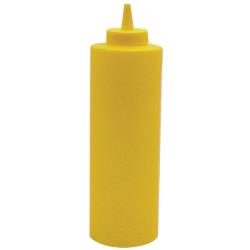 Winco - PSB24Y - 24 oz Yellow Squeeze Bottle image