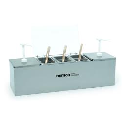 Nemco - 88100-CB-2 - Condiment Bar with 1.1 Qt Stainless Steel Pans image