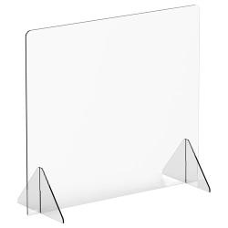 Winco - ACSS-3632 - 36 in x 32 in Acrylic Countertop Cashier Barrier image