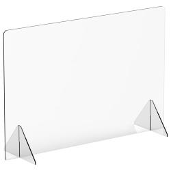 Winco - ACSS-4832 - 48 in x 32 in Acrylic Countertop Cashier Barrier image
