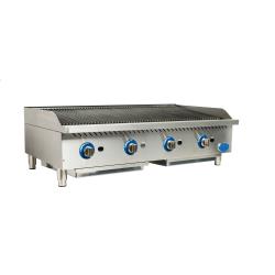 Globe - GCB48G-RK - 48 in Char Rock Gas Charbroiler image