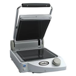 Cadco - CPG-10F - Single Panini Grill with Smooth Plates image