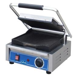 Globe - GPG10 - Single Bistro Panini Grill with Grooved Plates image