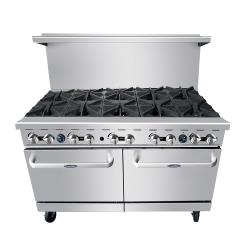 Atosa - AGR-10B - 60 in Gas Range with Two 26 in 1/2 Wide Ovens image