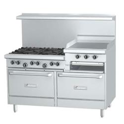 Garland - G60-6R24RR - 60 in 6-Burner G-Series Gas Range w/ 2 Ovens and 24 in Raised Griddle image