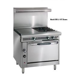 Imperial - IHR-2-1HT-C - 36 in 2-Burner Diamond Series Gas Range w/ Hot Top and Convenction Oven image