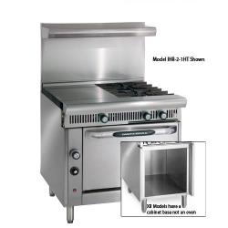 Imperial - IHR-2-1HT-XB - 36 in 2-Burner Diamond Series Gas Range w/Hot Top and Cabinet Base image
