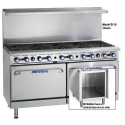 Imperial - IR-10-XB - 60 in 10-Burner Gas Range w/ Standard Oven and Cabinet Base image